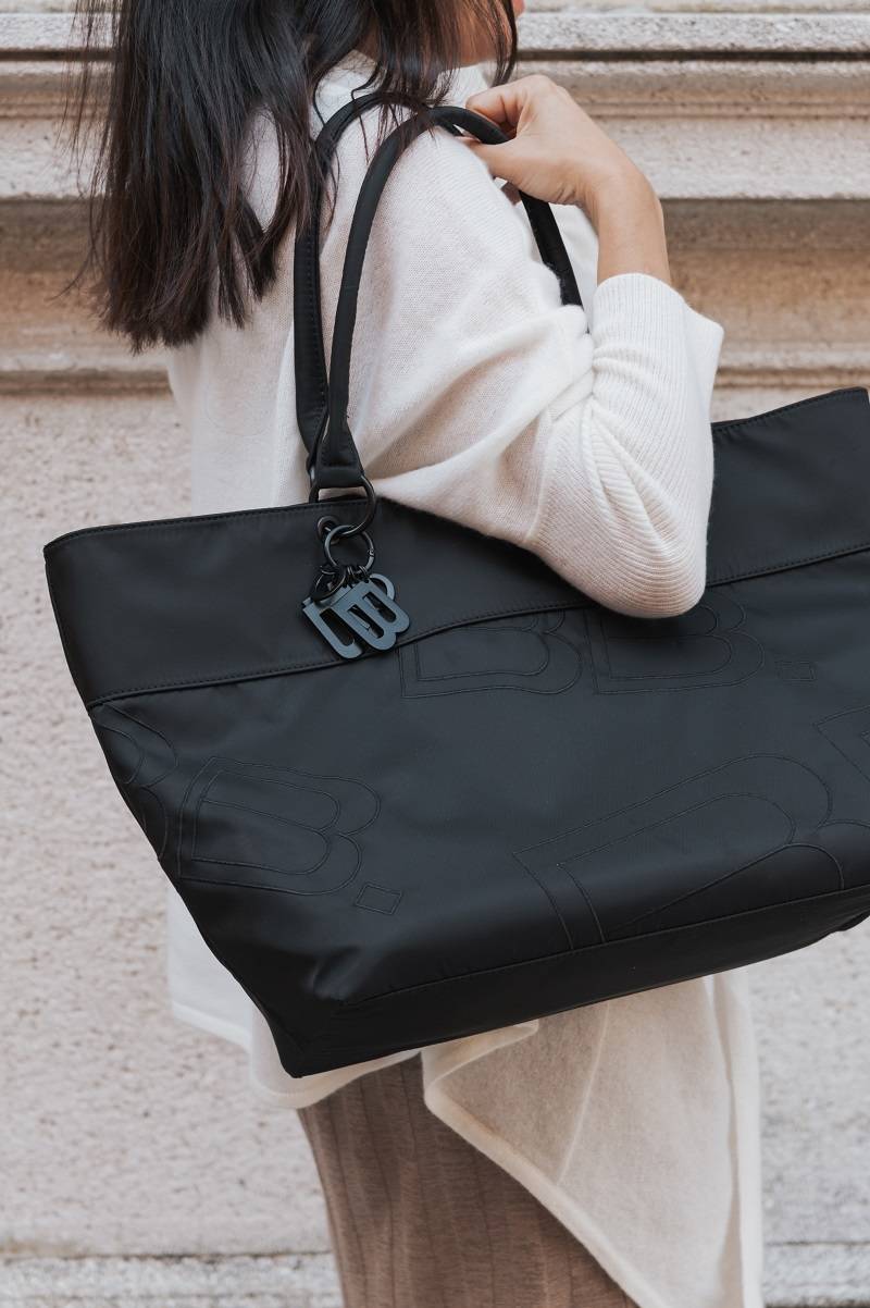 Borsa a tracolla in tessuto - BLACK 21 - Image 5