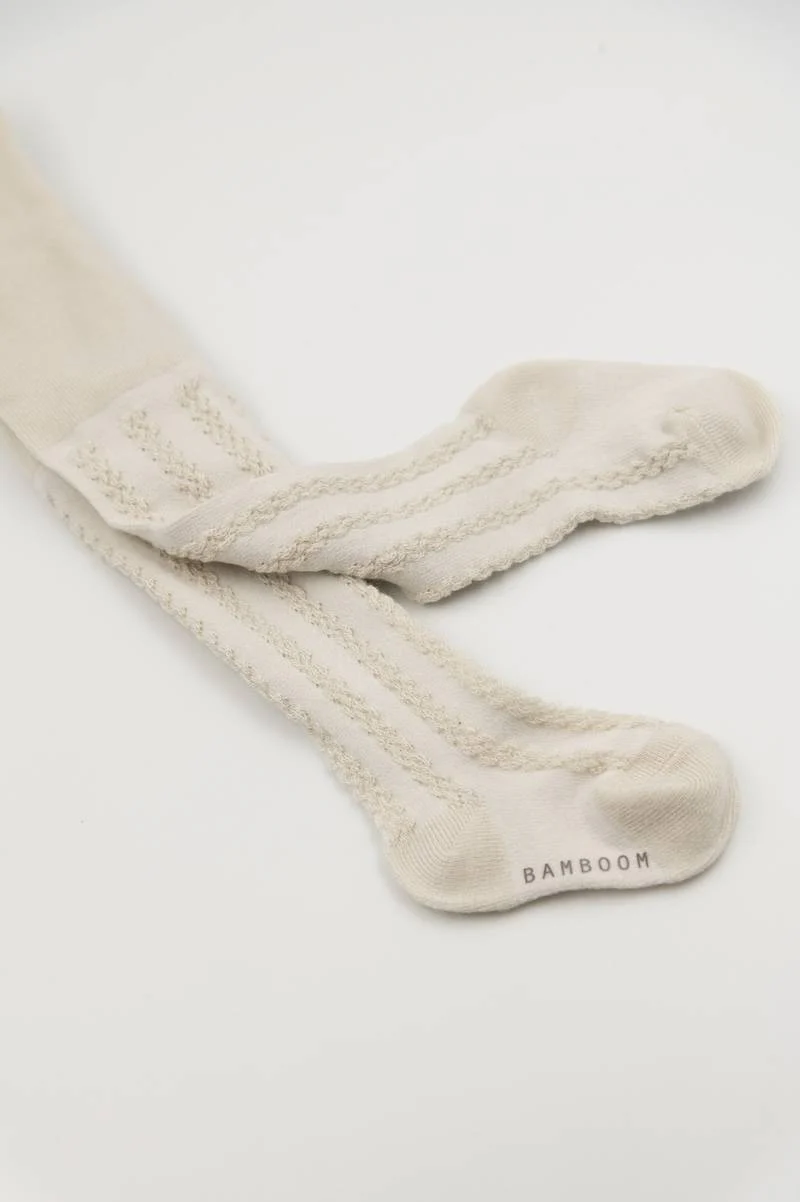 Calza maglia traforata - OYSTER GREY 112 - Image 2