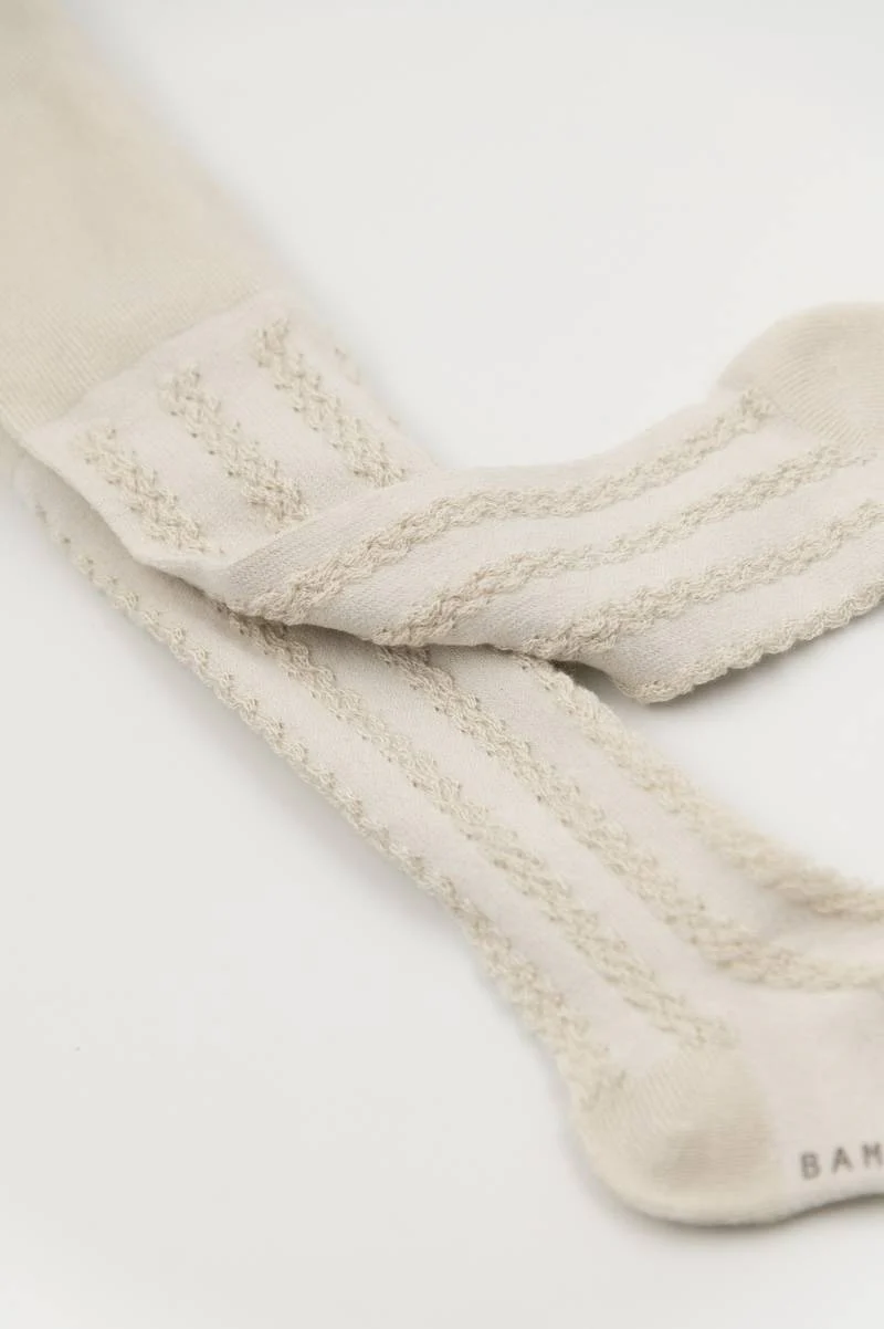 Calza maglia traforata - OYSTER GREY 112 - Image 3