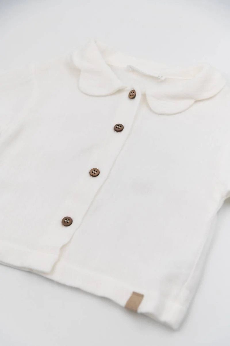 Camicia collo a fiore - OFFWHITE 111 - Image 3