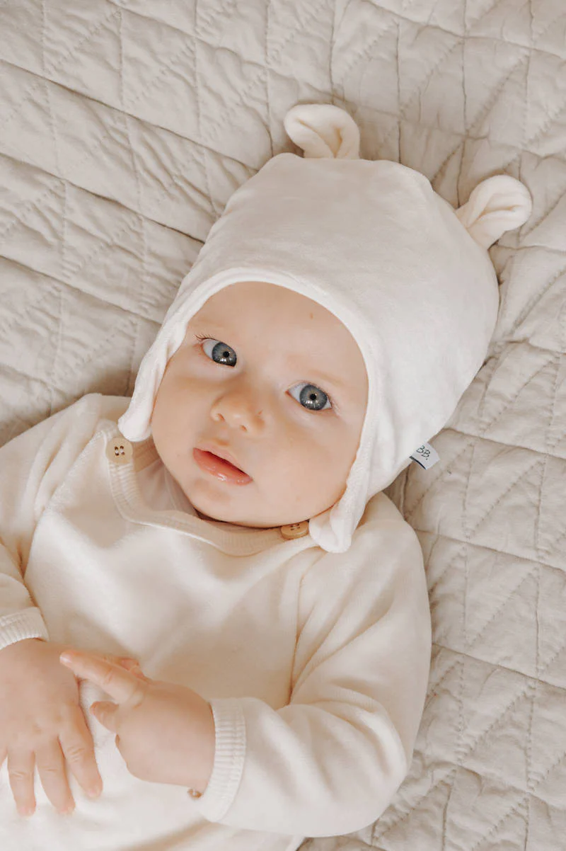 Cappellino bambino in velluto - Avorio 29 - Image 3