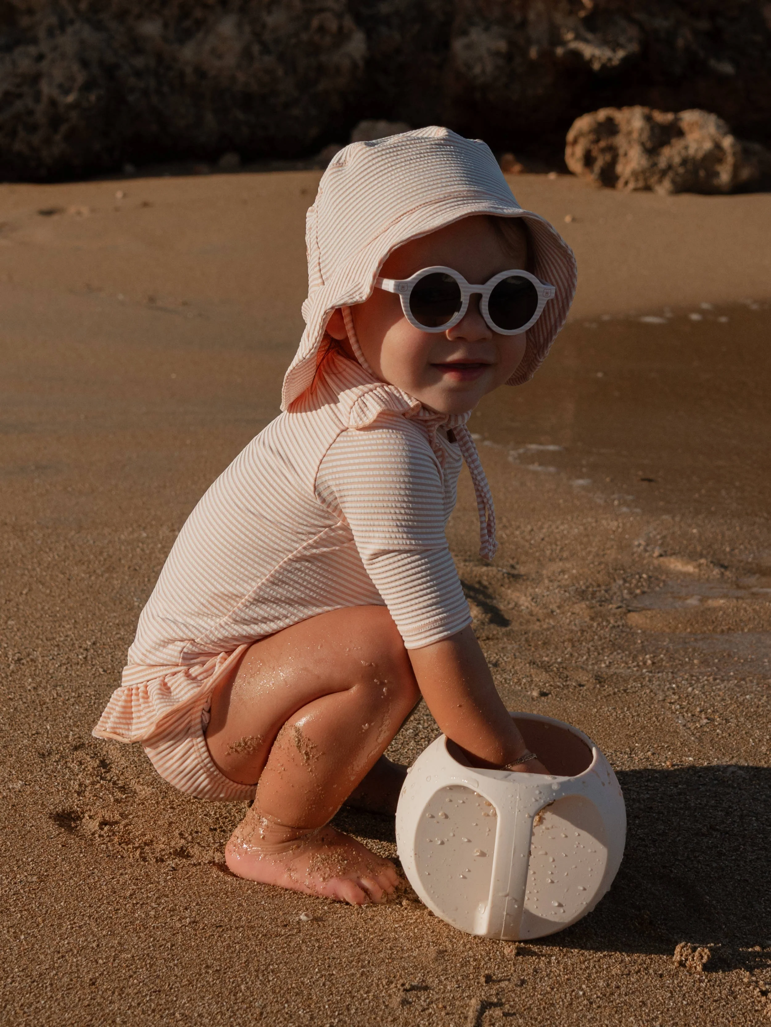 Cappellino da mare UV50+ - PINK STRIPES BEAR 435 - Image 3