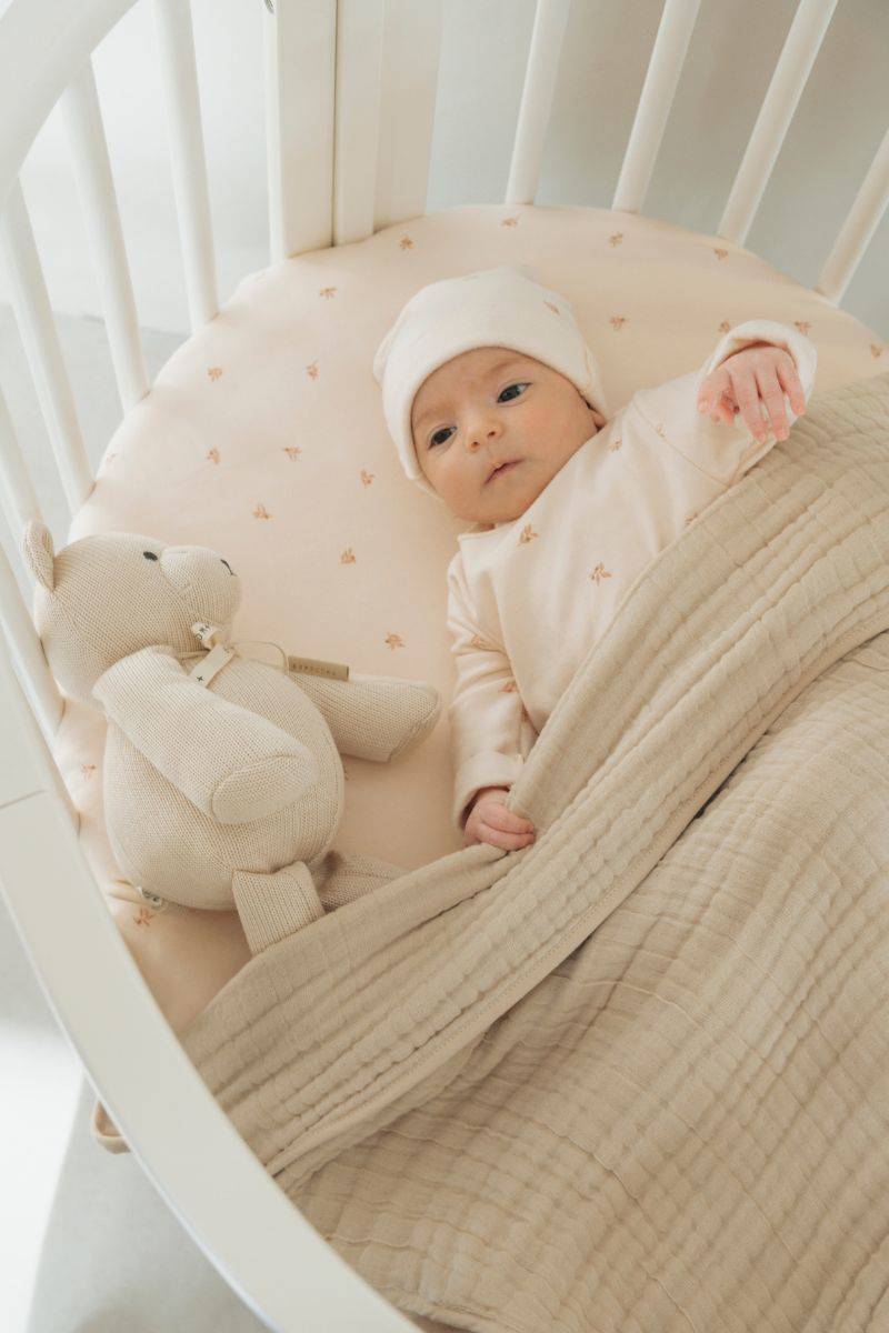 Coperta culla 100X75 Nuvola - ALMOND 159 - Image 4