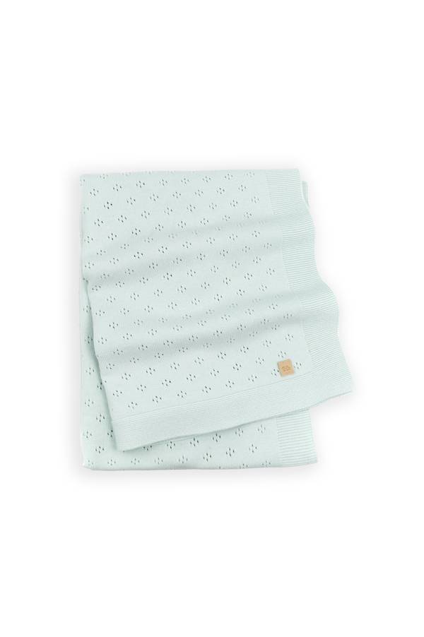 Copertina lavorata a maglia estiva - OCEAN BLU 200