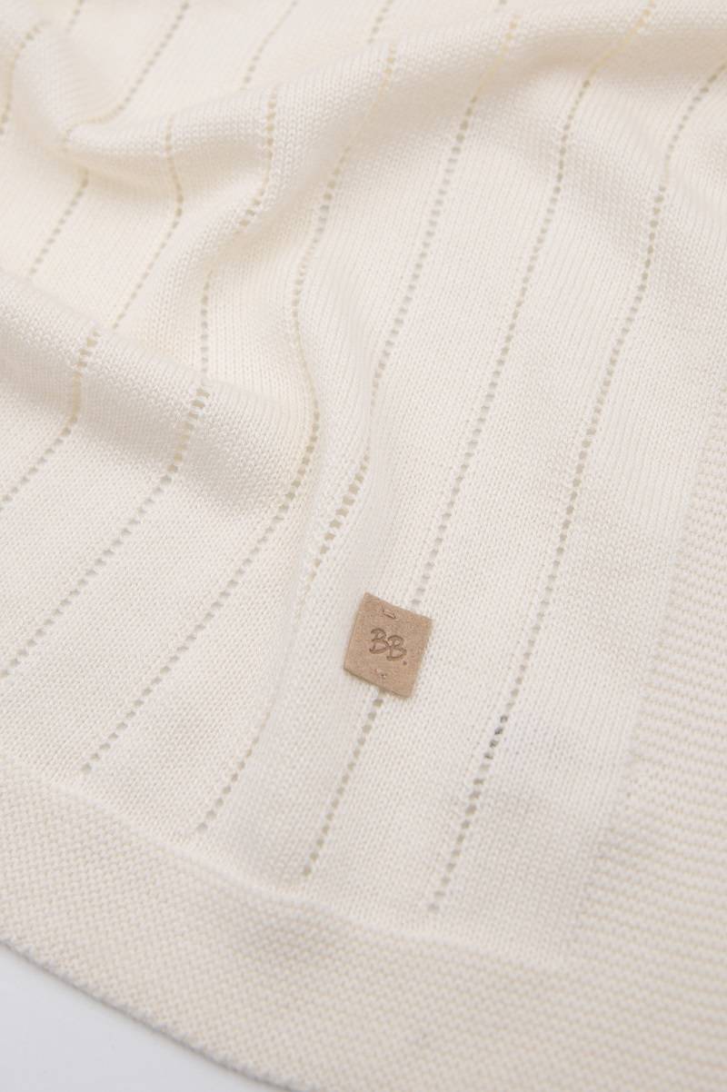 Copertina righe knitted - Bianco 01 - Image 3