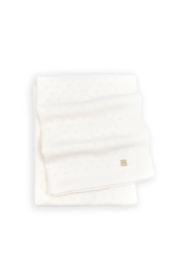 Copertina lavorata a maglia estiva - WARM WHITE 128