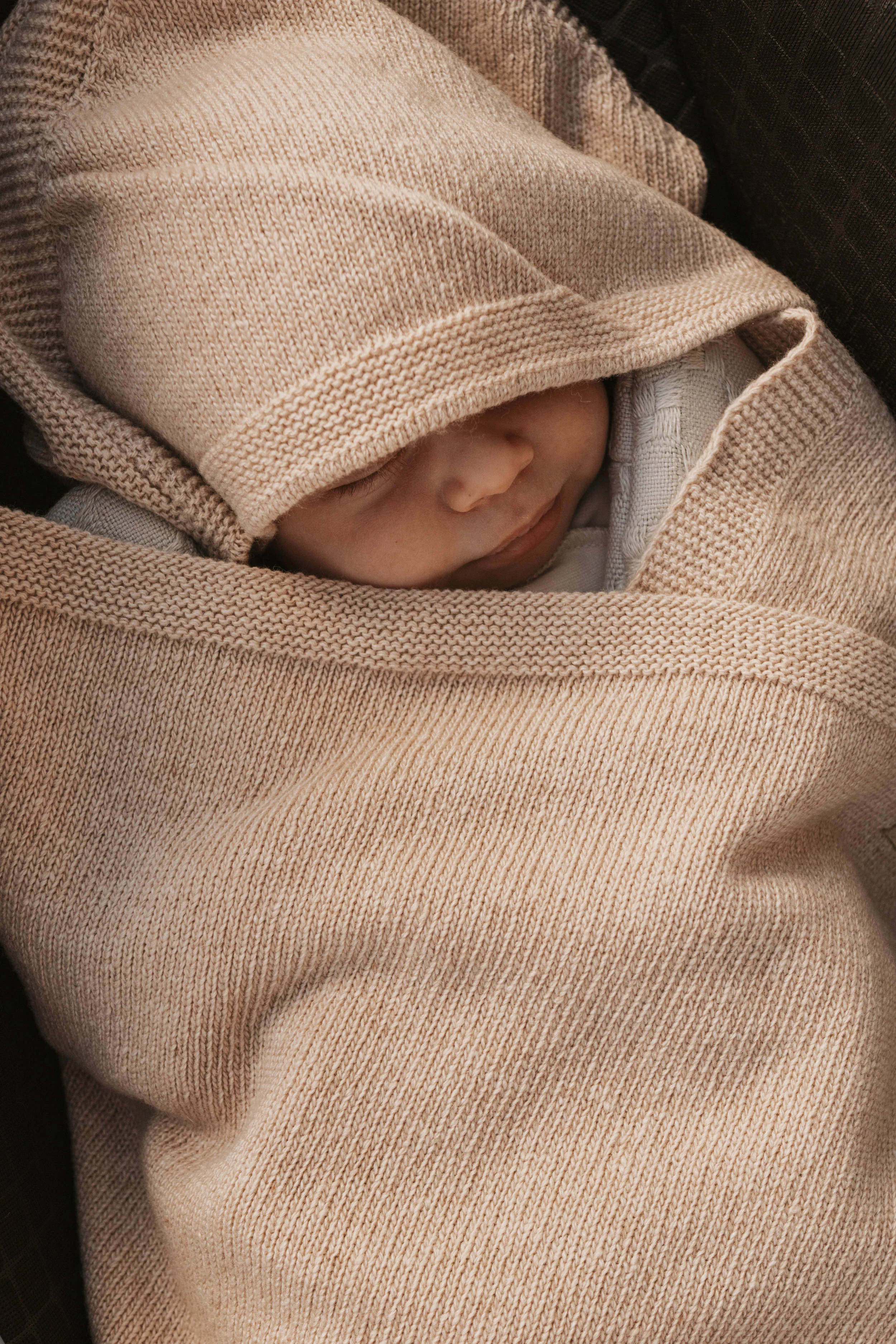 Copertina Wrap 4 stagioni con Cashmere - LIGHT CHOCOLATE MELANGE 318 - Image 7