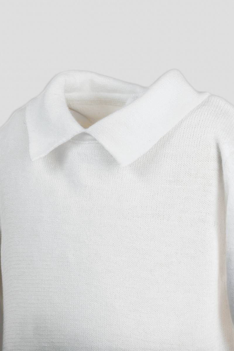 Maglia con colletto - WARM WHITE 128 - Image 3