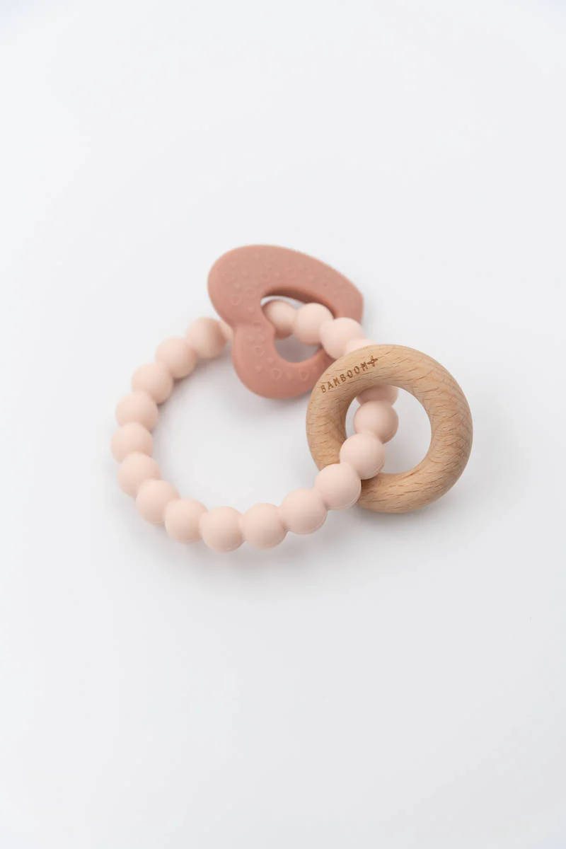 Massaggiagengive legno & silicone cuore - Rosa - ROSA 04 - Image 2