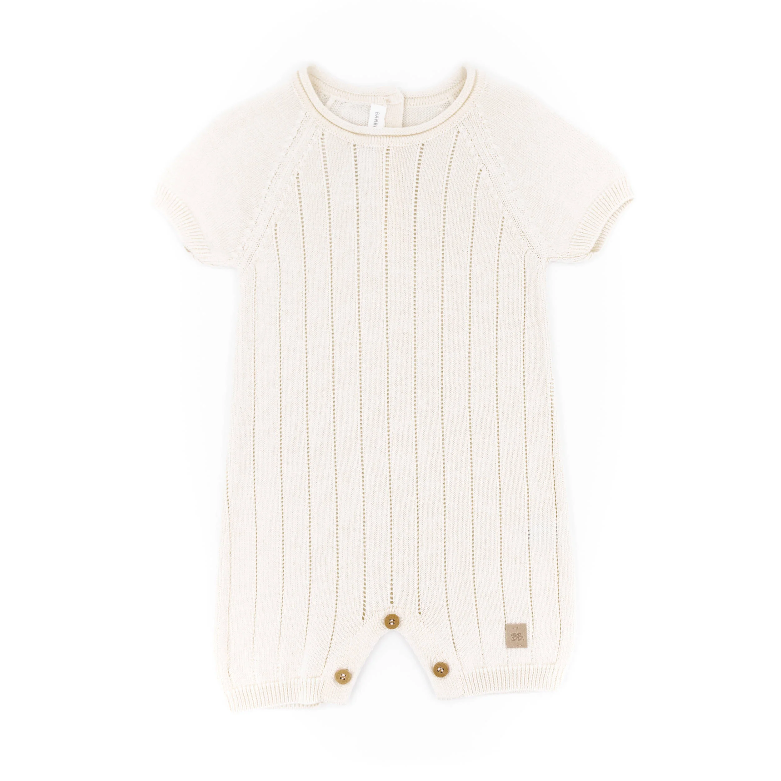 Pagliaccetto righe knitted - Bianco 01