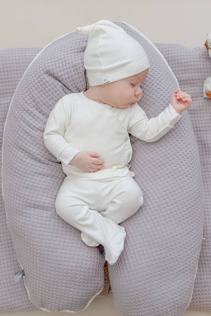 Pantaloncino Neonato con piedi  PREMATURE 00M - 02 Panna - Image 3