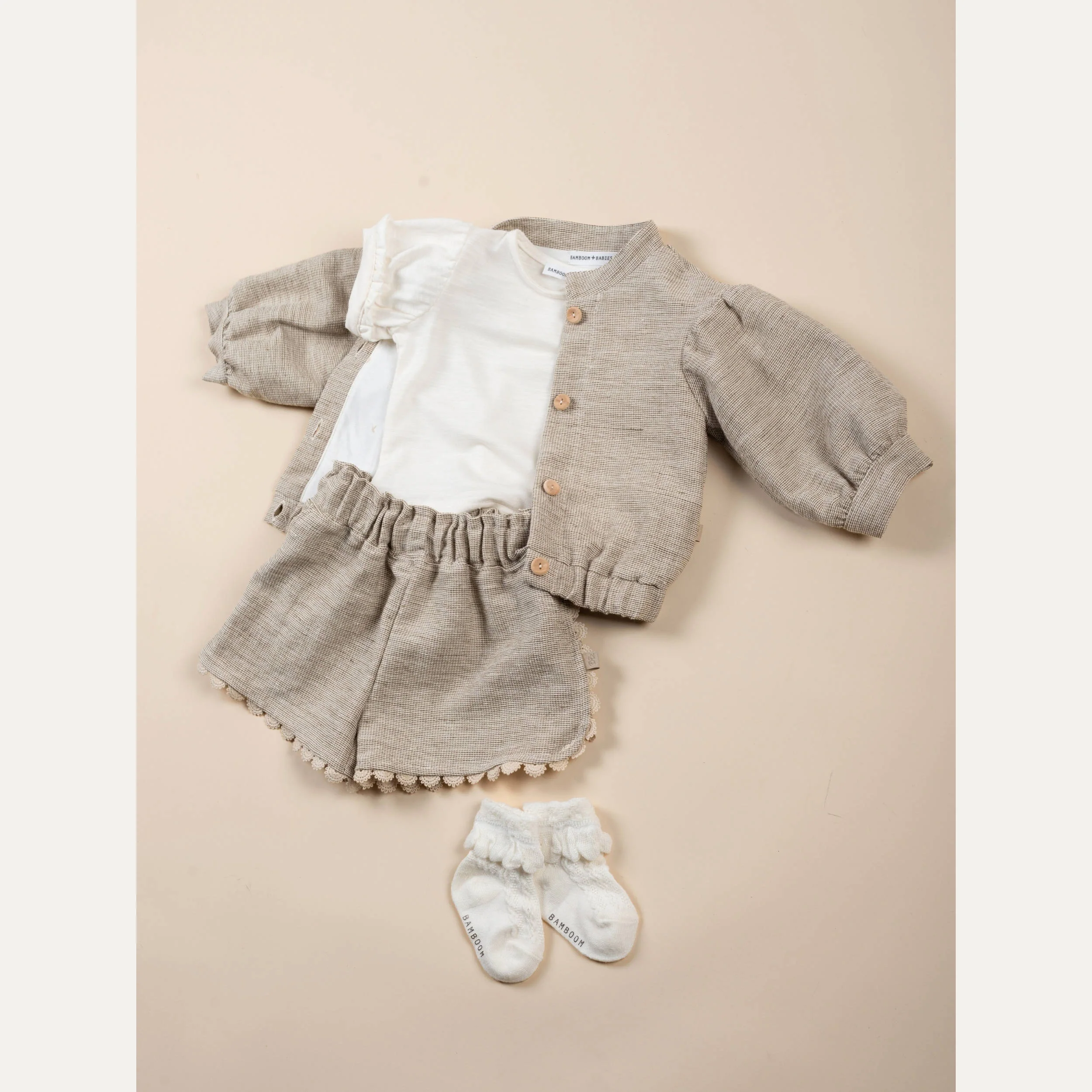 Short bimba con bordino - MUSTARD 270 - Image 2