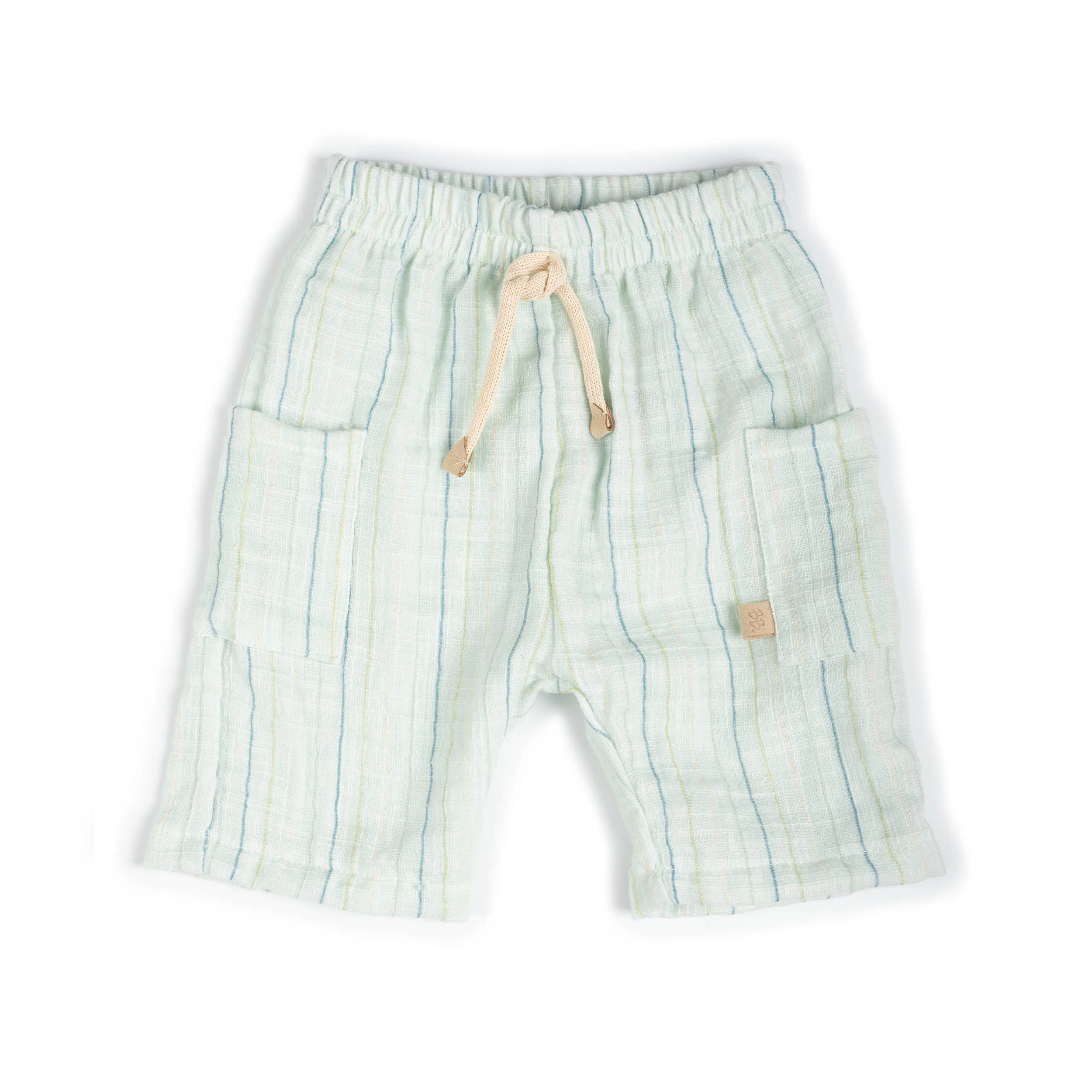 Shorts Lino Look - STRIPE ACQUA 271
