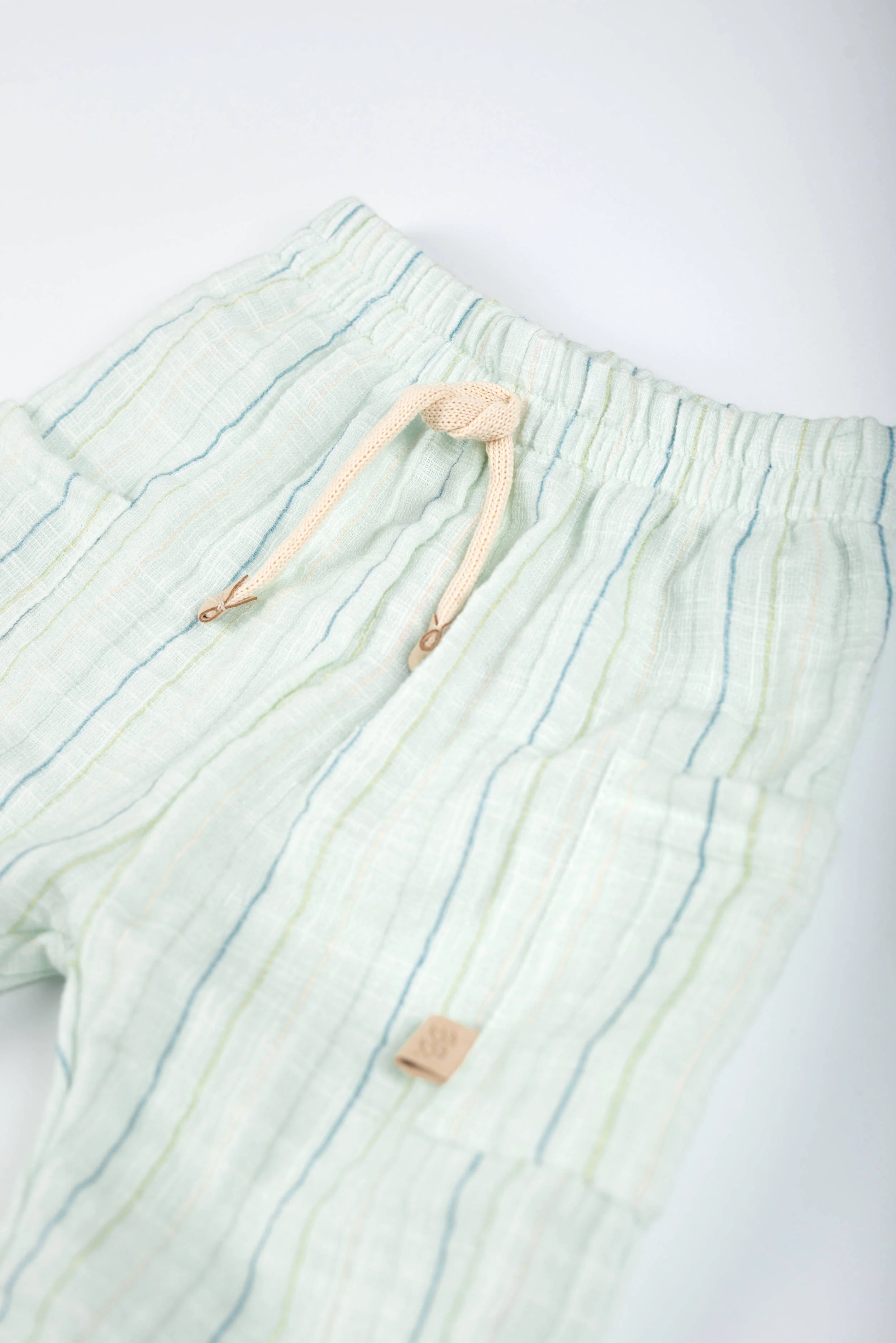 Shorts Lino Look - STRIPE ACQUA 271 - Image 2