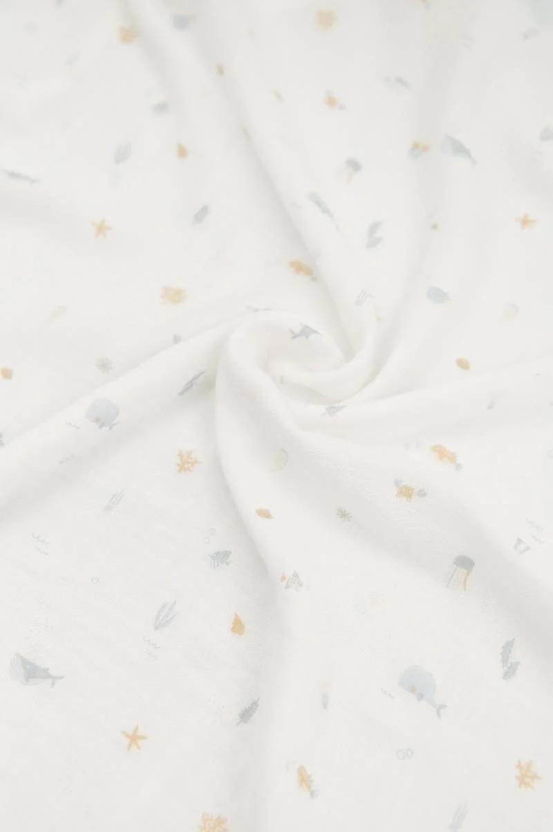 Swaddle M 3 pack 70x70cm - PRINT SEALIFE 326 - Image 2