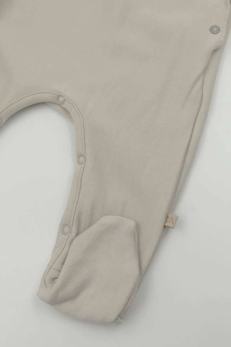 Tutina con piedi Pure - LIGHT KHAKI 527 - Image 3